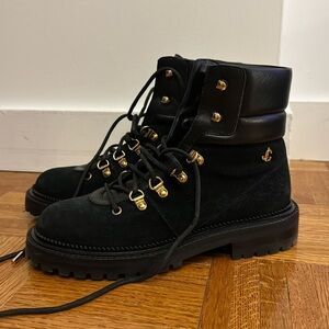 Jimmy Choo Hiking Boots Black Suede